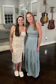 Bought this dress for my bridal shower and loved it. It fits true to size and had a little stretch to it. However, as so many other reviews said, I had the same problem with the lining hanging out of the slit. Which, is annoying but at least I was prepared. It took my friend and I about 30 minutes and some iron-on hem tape to get it right but after that, you couldn't even tell. - Christina K.