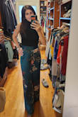 I absolutely love these pants, they are high waisted which on a shorter person like myself isn't always the best...but they were good, only concern is I had put on coconut oil instead of regular lotion prior to putting them on- and it seeped into the fabric and made streaks and stained it. I was the only one that could tell but it ruined them. They are so pretty and you do need high heels if you are a shorter person even with the XS. - Antoinette C.