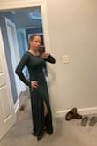 No words for how much I love this dress! I've been eying it for a while but now finally have a real reason to need a long sleeve dress - Alaskan cruise next month. I can't wait to wear it for that and then over the winter. It's SOOOOO soft and the slit isn't too high for me (and I'm conservative with slits). The only thing is the material is a little unforgiving. So I've gotta make sure I keep up the workouts prior to wearing it! But It's so pretty and so incredibly comfortable! - Kasi H.