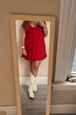 This was a great dress for the Taylor swift concert! It was a little big in the bust but I wouldn't order a smaller size because the waist and length were great. The dress is a perfect bright red and it is super great quality! - Reagan S.
