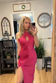 Fit well and hugged my curved in all the right places. This works great for large chested females with a smaller waist. I feel like I have the support I need at the top and the low cut in the back shows off my figure. Can't wait to accessorize it for my friend's wedding! - Jackie C.