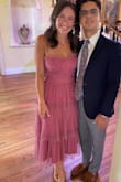 Bought this dress for a wedding this summer and it was great!! Got lots of compliments and it is super breathable and good for dancing (the tiered ruffles give it so much movement!) the only thing I have to say is that the straps are tiny and kind of scratchy, if you are picky about that kind of thing. But that shouldn't stop you from getting this dress!! I hope to find somewhere else to wear it again!! Shoes are lulus too! - Isabella B.