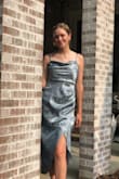 This dress fit me beautifully and was wonderful for a summer wedding! The fabric is high quality, the straps are adjustable, and the slit in the front is an appropriate length for a wedding guest dress. This was a my first "grown up" dress and I could not be happier - Emily B.