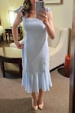Purchased to match my daughter's periwinkle swiss dot dress for a wedding. So many positive comments. Took a 2nd dress just in case after reading the reviews however had no issues. The dress was perfect just a bit big. Typically a size AU8 and ordered size small. - Verity R.
