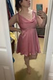 This dress is great and versatile for multiple events. I love the way it flowed at flowed when dancing (I wore it to a concert) and plan to dress it up a little bit for an upcoming bachelorette party. My only complaint is the ties at the shoulders, those aren't for decoration, they are how the dress stays up. Even when tied, the dress was not 100% secure and I was constantly worrying about a nip slip. I think tying the strings behind the shoulder, as opposed to the front like in the model's photo, made them more secure. So just keep an eye on that when moving around. - Tori N.