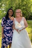 This dress was absolutely beautiful! I've never received so many compliments before! Wore it for a French summer wedding. Felt a bit 'roomy' in the chest area, but I'm not very 'busty' anyway. The material was light and airy, nicely lined so that nothing showed and covered all the right 'lumps and bumps'. The length was great with a pair of strappy heeled sandals. Overall, this was perfect for me! Delivery to France was spot on! Would definitely recommend this website to my friends. - Salomi N.
