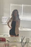 This blazer is really universal for jeans or dresses. I have it in black also. I paired it with a little black dress from Lulus also. - Ashley A.