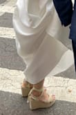 These shoes were ok I had to retie them a couple times before they would stay on. They were comfortable enough to stay in all night.  I was on my feet dancing and they were fine.  I would buy again - Justeen W.