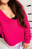 Love the loose sweater look 
The cut is cute and the color doesn't fade
Perfect - Jennifer G.
