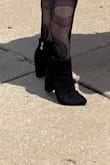 These are my favorite black boots for the fall. They are so comfortable, and look amazing with everything! The gold zipper is my favorite - Maria I.
