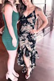 This dress is a must have, super cute, very flattering, and perfect length.
The only thing is, if you are curvy or have an athletic shape, they can be a little tight around the hips and this dress doesn't have much stretch. - Michelle