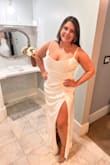 We did not buy it but it was the one we loved. We found another one very similar that provided a little more give for comfort. But it was so pretty! - Kerry J.