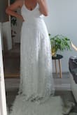 I bought it for my wedding at the end of July. It came super fast, it fits perfect. I am glad I went with a size M. It is sparkly, has 3 layers, and adjustable straps. - Zsófia P.