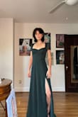 I bought this for a bridesmaid dress and am soooo excited I don't have to do any alterations! Color in photos are accurate and it's quite flattering. - Hannah T.
