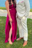 This was the perfect outfit for the friend's wedding I attended! The color was bright and vibrant (perfect for summer). I love dancing at weddings, so this gave me free range of motion for that. It fit well - I have a broader chest area, but there was some stretch, so it was able to zip and it stayed up without slipping too much. Some Lulus jumpsuits are too long on me, but with a heel, this was the perfect length. I had several people pull me aside and tell me they loved it! Only issue was I always needed a buddy to zip me up when I went to the restroom, ha! - Kasey K.