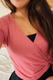 Stretchy and cute
I love the v-neck and side knock
Cute color - Jennifer G.