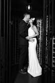 We planned an entire wedding in very little time due to changing our original plan to elope. I wanted a simple dress that was classy and timeless and this was perfect! I am very petite on top and fuller on the bottom (small boobs, little belly, and a big butt) and the medium was just right. I could have had it taken in a tiny bit at the shoulder straps for a little bit of a better fit, but I didn't have time. With a padded stick-on silicone bra, it did the trick and filled out the top nicely. My day was perfect and the dress was everything I hoped it would be! My husband loved it, too! - Leah K.