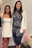 The lace on this dress is beautiful. The fit was great. I have a narrow top and wide hips so I did have some minor alterations made to the top and it was perfection after that. - Rachel W.