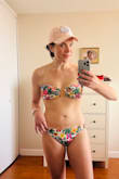 Fits well! Love the ring in the middle, pattern is very summery. - Madison S.