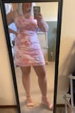 This dress is so flattering on my short frame! I've seen other reviews about the straps being a little too long, and I have to agree, but they aren't bad. Otherwise, it's so stinking cute! I cannot wait to wear this to an upcoming wedding! - Hailey L.