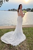 I ordered this dress for my wedding and I cannot tell you how perfect it was. I'm usually a large for most things but this dress was a bit tight. I ordered the XL and it ended up being too large, but I was able to bring in the neckline which fixed the gap in the back and made the dress look perfect! I got so many compliments! And it was so comfy! I wish I had an excuse to wear it again! - Shannon M.