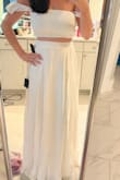 This is a beautiful set. True to size. I tried both a small and medium and stuck with the medium (there was not a major difference). I will be wearing it for our family beach pictures. - Dara M.