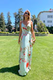 This dress is so beautiful and really good quality relatively to its price, the colors are stunningly fresh, the fabric is so soft. It runs a bit long but with the right heels it will look great, I had many compliments:) - Nissrine A.