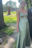 Ordered this dress for my sisters wedding and absolutely loved it. The sage green colour is so beautiful. I was worried about the tie on the back coming undone based on previous review, but I didn't really have that issue, I just made sure to tie it tight. The dress does wrinkle easily, but I made sure to steam it very well and it was good for the rest of whole night. - Alyson G.