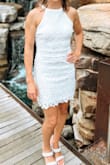 The fit was perfect and not see through at all. I've gotten lots of compliments! Very nice quality. - Lacy C.