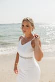 The perfect dress for my beach wedding. I did have to alter the dress and add jewels for contrast but this dress came out absolutely amazing. It did ride up as I walked and we had to fix the dress multiple times for pictures but I am stunned at how beautiful our photos turned out. Thank you Lulus! - Jennifer K.