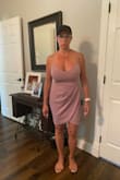Fabric light weight and airy. Could be dressed up with heels or down with sandals. - Janis H.