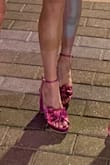 They fit perfectly! (I'm usually a 9 and ordered a 9). they were so adorable and the perfect Barbie pink, the only thing is I had to pierce new holes on the sides (I have a narrow foot)but other than that they were great!!! - Kaitlyn H.