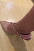 Beautiful nude color. Looks very elegant and dressy. The straps dont lay flat and the shoe runs large. I dont like the space behind my heel - Khahnie P.