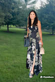 The fabric is float and soft. The hemline is about half inch longer -but wearing heels makes the dress length look perfect. I was walking like a supermodel lol. I wore this dress in a humid hot temp in North Carolina, and this dress was actually comfortable and airy. I was careful with going up and down the stairs - Dale A.