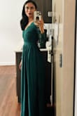 Beautiful dress, I usually wear small, but based on reviews ordered XS and it was perfect. Also most of maxi dresses always fall short for me . But thing had perfect length! Thank you LULU - Sri D.