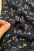 Terrible quality. Seem has come undone! I've only worn it once for about 2 hrs out for a date night dinner, and haven't put it in the washing machine yet. So the fact that it's already falling apart and has a pretty large hole in the seen is quite bad quality and not worth the money at all.
In terms of fit, I ordered a small which I usually wear and it was way too tight (could barely zip it closed). So I exchanged to a M and it's a little too big in the waste for me. - Sara V.