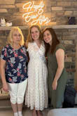 This dress is comfortable and made me feel beautiful. I received several compliments on it at my bridal shower and hope to wear it again at future events! I ordered a size down and it is still a little big on me, but it's hardly noticeable. I am very satisfied with this purchase and would recommend this dress to anyone having a bridal shower/rehearsal dinner or any type of party related to a wedding - Dana P.