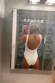 I needed a one piece and this one is super cute! I ordered a size extra small, and it fit me perfectly. The material is thick so it's not see through, & I love the cuts! - Alorah L.