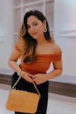 This brown off-shoulder top is an absolute show-stopper, the fit is flawless!
The off-shoulder detail adds a touch of elegance and femininity, making it suitable for any occasion. Also, the material is top-notch, offering a comfortable and breathable feel. - Priyanka C.