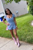 Purchased this for my daughter to wear to a concert. It fit well, the only thing that we didn't really like was the crotch bagginess. - Nakeitha A.