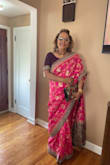 Compliments my sari. My daughters love.  They referred me to this website. - Shanta S.