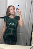 This dress is amazing. The bead work and embroidery is so beautiful and such great quality. The sizing guide was perfect as this fits me like a glove. The dress is also very comfortable and overall just amazing quality! - Natalie H.