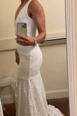 I initially ordered 4 lulu dresses for an elopement and had high hopes for this one bc I love the above pic. However, the seam across the butt was not flattering on me and it was a quick nope. - Carolynn P.