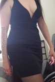 I received several compliments on my dress (size large) all night long. It's truly a head turner.  I wear a 34 G bra size and didn't wear a bra. I danced and bend over often, as I was doing photography and had zero slips. The fabric is sturdy and was fine even when I was sweating. This dress has a long zipper for those who need it. It looks great in heels or combat boots. I would buy this dress again. - Elizabeth W.