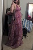 I was very excited to wear this dress to a wedding but the colors were paler than shown in the photo and the poofiness in the mid-section made me look pregnant. - Monika B.