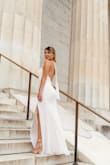 It was perfect for my civil wedding I'm pretty small and I was so scared about the length so I had to wear high heels but it was just perfect with that I didn't have to fix it - Mariana A.