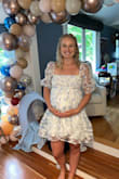 I never do reviews but I wore this for my baby shower and it was so perfect! I got soooo many compliments and it was super comfortable, I felt like a princess wearing it - Curran H.