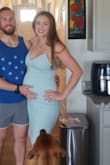 I wore this for my baby shower and got so many compliments. It really displays the bump well. 
I adjusted my bust and weight for my current pregnancy size, but I know I'll be able to wear it if I go back to my old size of 36C and 165. - Shelbie S.