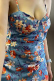 Love the colors, love the length. Typically a size 10 and ordered a Large. It zipped, fit well in most places, except for the cups - depending on adjustments, I was either spilling out the top or it just looked weird because the cups were smaller than my boobs. Will be returning, but I'm hoping to find something in similar colors that actually fits! - Elizabeth R.