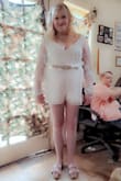 It was so perfect for my wedding and I felt so beautiful in it! Thanks so much for making me feel like a bride at 52 yrs old!= - Amy B.